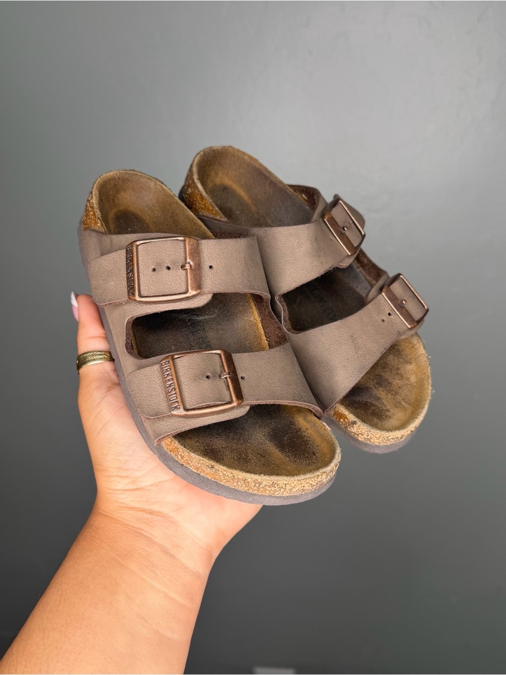 Brikenstock Kids Arizona Brown Sandal Sz 28